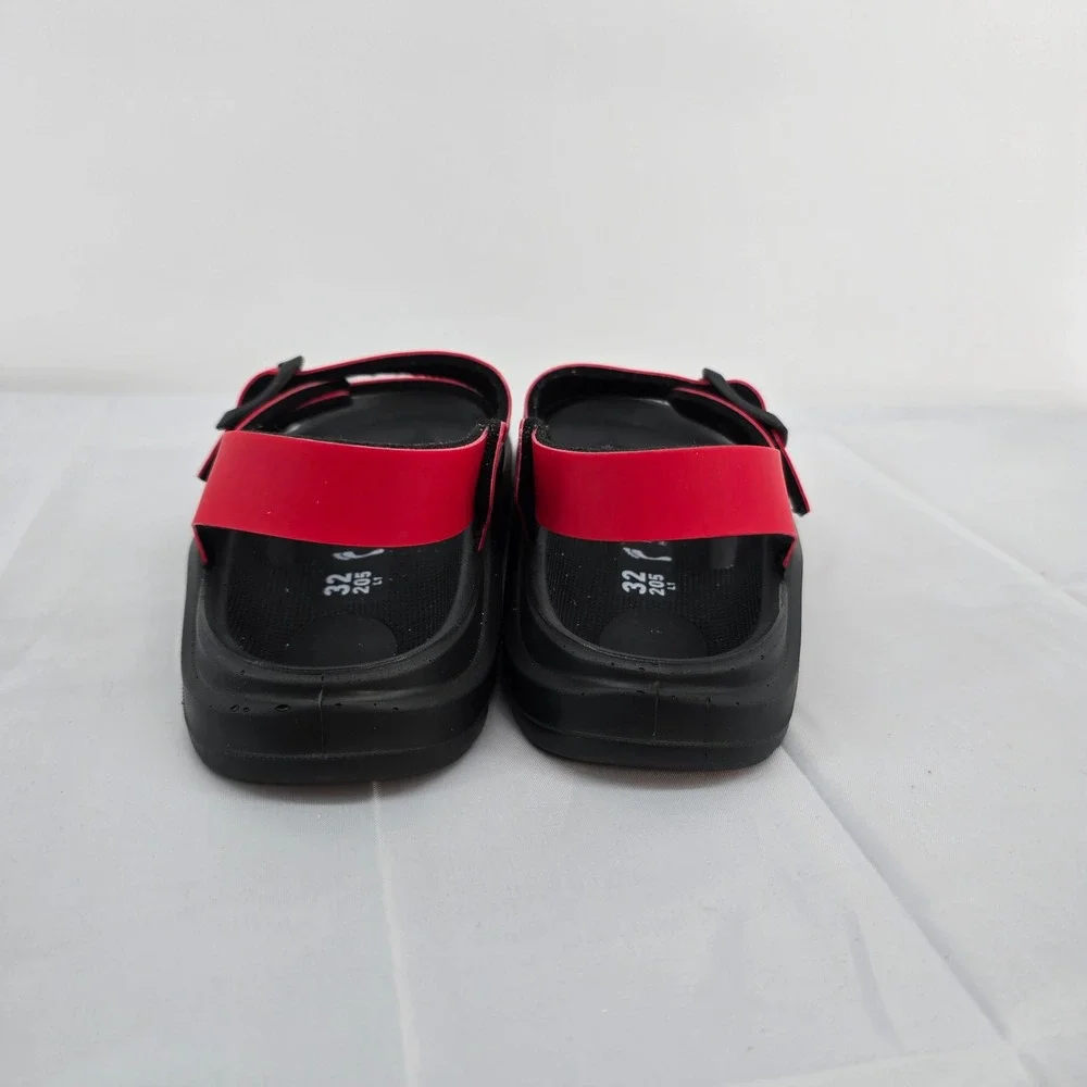 Birkenstock Mogami EVA Red Black Kids Sandals Waterproof Backstrap Size 32 Sz 1